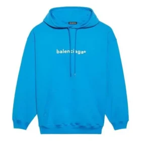 Miesten Balenciaga FW21 Logo-huppari, pitkähihainen, sininen 570811TIV557560 Miesten Balenciaga FW21 Logo-huppari, pitkähihainen, sininen 570811TIV557560