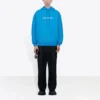 Miesten Balenciaga FW21 Logo-huppari, pitkähihainen, sininen 570811TIV557560