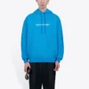 Miesten Balenciaga FW21 Logo-huppari, pitkähihainen, sininen 570811TIV557560