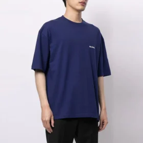 Miesten Balenciaga FW21 Logo pyöreäkaulainen pusero, lyhythihainen, sininen 612966TIVG53967 Miesten Balenciaga FW21 Logo pyöreäkaulainen pusero, lyhythihainen, sininen 612966TIVG53967