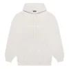 Miesten Balenciaga FW21 -logolla ja aakkosilla painettu huppari, pitkähihainen, kermanvalkoinen 570811TIV552970