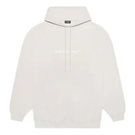 Miesten Balenciaga FW21 -logolla ja aakkosilla painettu huppari, pitkähihainen, kermanvalkoinen 570811TIV552970 Miesten Balenciaga FW21 -logolla ja aakkosilla painettu huppari, pitkähihainen, kermanvalkoinen 570811TIV552970