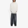 Miesten Balenciaga FW21 -logolla ja aakkosilla painettu huppari, pitkähihainen, kermanvalkoinen 570811TIV552970