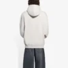 Miesten Balenciaga FW21 -logolla ja aakkosilla painettu huppari, pitkähihainen, kermanvalkoinen 570811TIV552970