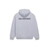 Miesten Balenciaga FW21 -logopainatus, pitkähihainen, harmaa 600583TIV841167