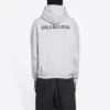 Miesten Balenciaga FW21 -logopainatus, pitkähihainen, harmaa 600583TIV841167
