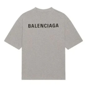 Miesten Balenciaga FW21 -logopainatus, retro, lyhythihainen, harmaa 612966TIVG51167 Miesten Balenciaga FW21 -logopainatus, retro, lyhythihainen, harmaa 612966TIVG51167