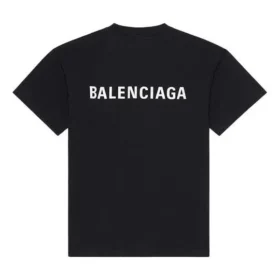 Miesten Balenciaga FW21 -logopainatus, retro, lyhythihainen, musta 612966TIVG51070 Miesten Balenciaga FW21 -logopainatus, retro, lyhythihainen, musta 612966TIVG51070