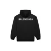 Miesten Balenciaga FW21 -logopainettu pitkähihainen paita, musta 600583TIV841070