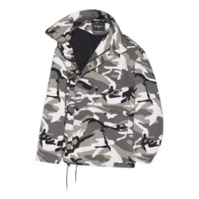 Miesten Balenciaga FW21 olkapäät paljastava takki, harmaa 663004TKLD41240 Miesten Balenciaga FW21 olkapäät paljastava takki, harmaa 663004TKLD41240
