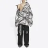 Miesten Balenciaga FW21 olkapäät paljastava takki, harmaa 663004TKLD41240