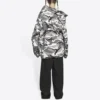 Miesten Balenciaga FW21 olkapäät paljastava takki, harmaa 663004TKLD41240