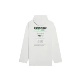 Miesten Balenciaga FW21 -paita, jossa aakkoset, väljä, valkoinen 662424TKVF89085 Miesten Balenciaga FW21 -paita, jossa aakkoset, väljä, valkoinen 662424TKVF89085