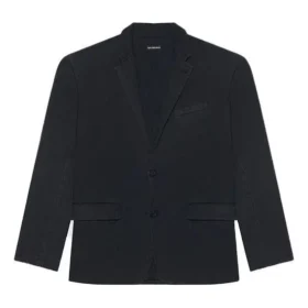 Miesten Balenciaga FW21 Retro Knit Large -takki, musta 662388TAV041000 Miesten Balenciaga FW21 Retro Knit Large -takki, musta 662388TAV041000