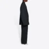Miesten Balenciaga FW21 Retro Knit Large -takki, musta 662388TAV041000