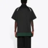 Miesten Balenciaga FW21 vapaa-ajan kaksikerroksinen urheilupikeepaida, lyhythihainen, musta 661507TKVA51042