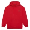 Miesten Balenciaga FW21 väljä logopaita, huppu, pitkähihainen, punainen 600583TIV846540