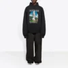 Miesten Balenciaga Landscape Loose -hupparit, musta 641679TJVH91000