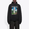 Miesten Balenciaga Landscape Loose -hupparit, musta 641679TJVH91000