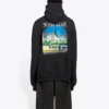 Miesten Balenciaga Landscape Loose -hupparit, musta 641679TJVH91000