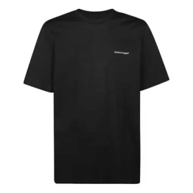 Miesten Balenciaga-logolla varustettu neulepaita, lyhythihainen, musta 556150TYK281000 Miesten Balenciaga-logolla varustettu neulepaita, lyhythihainen, musta 556150TYK281000