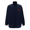 Miesten Balenciaga-logolla varustettu vetoketjullinen pystykaulustakki, sininen 622002TIO508065