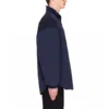 Miesten Balenciaga-logolla varustettu vetoketjullinen pystykaulustakki, sininen 622002TIO508065