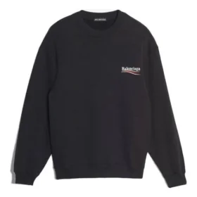 Miesten Balenciaga-logopainatus, pitkähihainen, musta 556147TBV141000 Miesten Balenciaga-logopainatus, pitkähihainen, musta 556147TBV141000