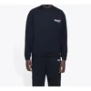 Miesten Balenciaga-logopainatus, pitkähihainen, musta 556147TBV141000