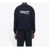 Miesten Balenciaga-logopainatus, pitkähihainen, musta 556147TBV141000
