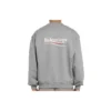 Miesten Balenciaga Micro Mark -kirjainkuvioinen pyöreäkaulainen villapaita, harmaa 556147TBV141300