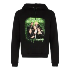 Miesten Balenciaga musta painatus, pitkähihainen, musta 556136TDV151000 Miesten Balenciaga musta painatus, pitkähihainen, musta 556136TDV151000