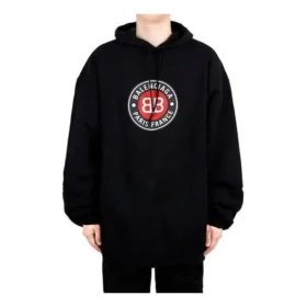 Miesten Balenciaga, musta, slogan-painatus, musta 641679TJV771000 Miesten Balenciaga, musta, slogan-painatus, musta 641679TJV771000