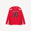 Miesten Balenciaga | NBA-yhteistyömalli, oversized-mitoitettu pitkähihainen T-paita, väri: punainen/monivärinen Miesten Balenciaga | NBA-yhteistyömalli, oversized-mitoitettu pitkähihainen T-paita, väri: punainen/monivärinen