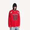 Miesten Balenciaga | NBA-yhteistyömalli, oversized-mitoitettu pitkähihainen T-paita, väri: punainen/monivärinen Miesten Balenciaga | NBA-yhteistyömalli, oversized-mitoitettu pitkähihainen T-paita, väri: punainen/monivärinen
