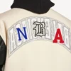 Miesten Balenciaga | NBA-yhteistyömalli, varsity-takki, väri ivory Miesten Balenciaga | NBA-yhteistyömalli, varsity-takki, väri ivory
