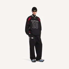 Miesten Balenciaga | NBA-yhteistyömallin oversized-housut, musta/valkoinen