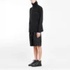 Miesten Balenciaga-paita, brodeerattu logo, puolivetoketju, korkea kaulus, musta 486144TWK521000