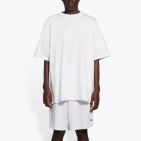 Miesten Balenciaga-paita, hymyilevä kasvot, lyhythihainen, valkoinen 651795TKV769140 Miesten Balenciaga-paita, hymyilevä kasvot, lyhythihainen, valkoinen 651795TKV769140