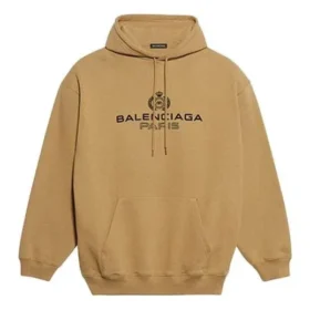 Miesten Balenciaga Paris Laurel -fleece, painatus, khaki 570811TIV259605 Miesten Balenciaga Paris Laurel -fleece, painatus, khaki 570811TIV259605