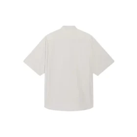 Miesten Balenciaga-puuvillainen väljä lyhythihainen paita, harmaa 664627TKM102967 Miesten Balenciaga-puuvillainen väljä lyhythihainen paita, harmaa 664627TKM102967