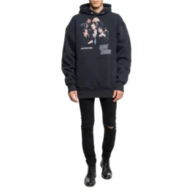 Miesten Balenciaga Speedhunters Boysband -painatus, huppari, pitkähihainen, tummansininen 541873TCV371055 Miesten Balenciaga Speedhunters Boysband -painatus, huppari, pitkähihainen, tummansininen 541873TCV371055