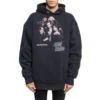 Miesten Balenciaga Speedhunters Boysband -painatus, huppari, pitkähihainen, tummansininen 541873TCV371055