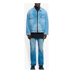 Miesten Balenciaga SS21 Classic Logo Denim -takki, vaaleansininen 657608TDW154307 Miesten Balenciaga SS21 Classic Logo Denim -takki, vaaleansininen 657608TDW154307