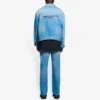 Miesten Balenciaga SS21 Classic Logo Denim -takki, vaaleansininen 657608TDW154307