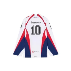 Miesten Balenciaga SS21 Hockey Sports Mesh -pitkähihainen paita, valkoinen 657105TKV248090 Miesten Balenciaga SS21 Hockey Sports Mesh -pitkähihainen paita, valkoinen 657105TKV248090