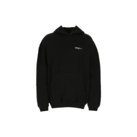 Miesten Balenciaga SS21 puuvillainen, iso huppari, pitkähihainen, musta 620973TKV871070 Miesten Balenciaga SS21 puuvillainen, iso huppari, pitkähihainen, musta 620973TKV871070