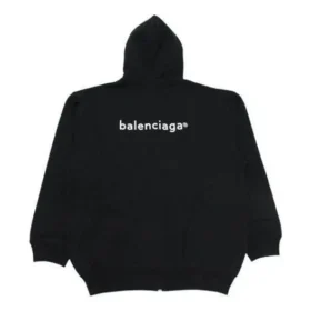 Miesten Balenciaga SS21 vetoketjullinen pitkähihainen takki, musta 641659TIV551070 Miesten Balenciaga SS21 vetoketjullinen pitkähihainen takki, musta 641659TIV551070