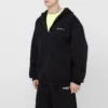 Miesten Balenciaga SS21 vetoketjullinen pitkähihainen takki, musta 641659TIV551070