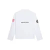Miesten Balenciaga x NASA Crossover Space Printing -pitkähihainen pyöreäkaulainen paita, valkoinen 662496TKVD79040